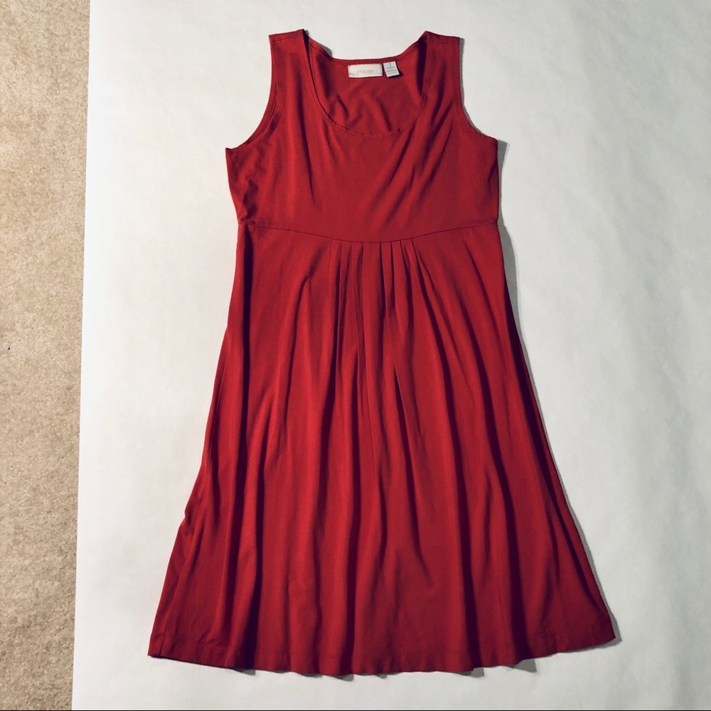 Chico’s Size 1 Burnt Orange Light Shift Dress